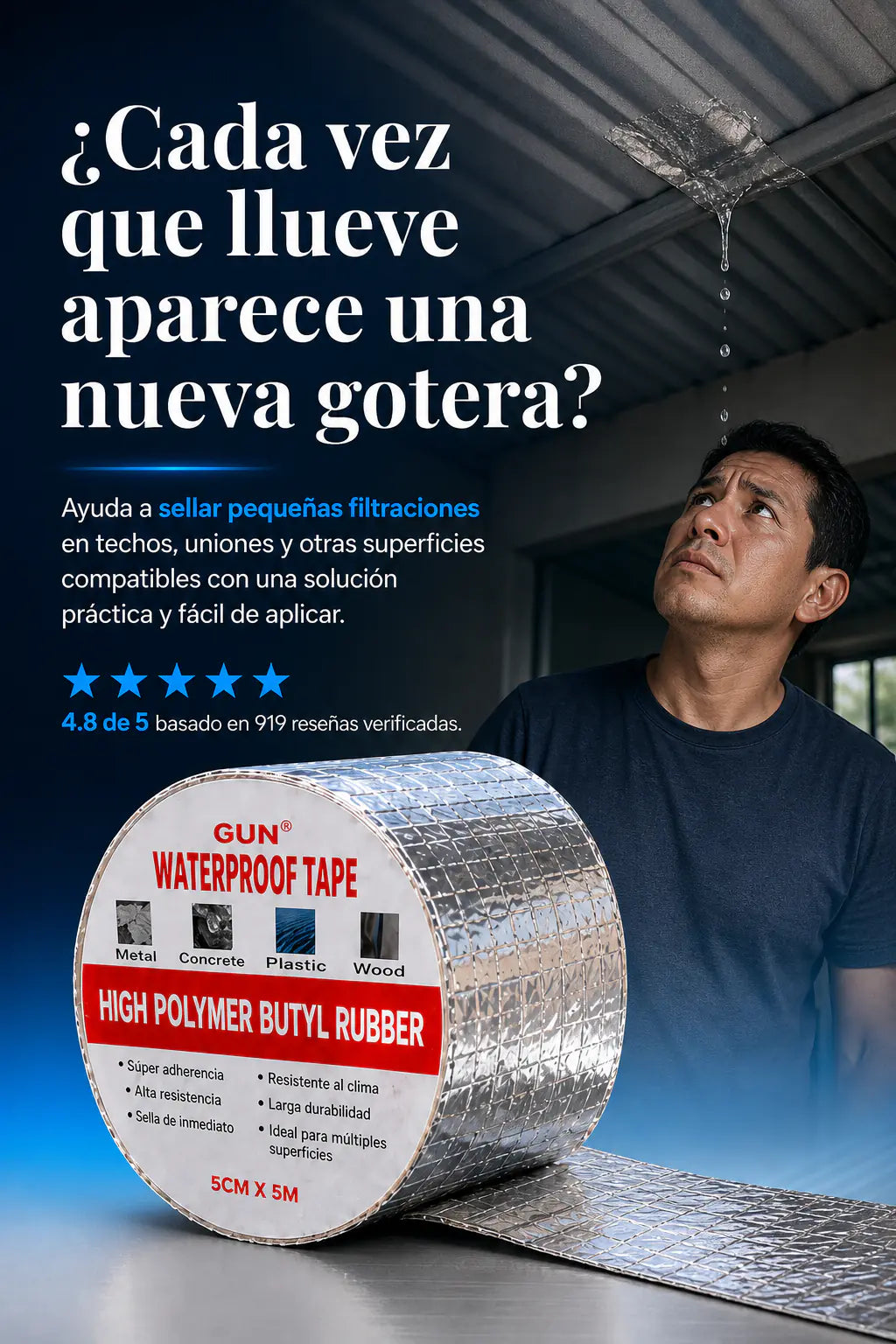 Cinta antigoteras 2x1 - Portada